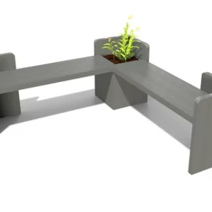 BANQUETTE EN ANGLE AVEC JARDINIÈRE ALCOVE