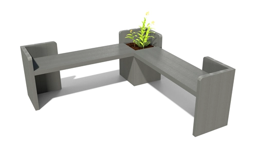 BANQUETTE EN ANGLE AVEC JARDINIÈRE ALCOVE