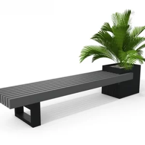 BANQUETTE AVEC JARDINIÈRE CONTEMPORAINE