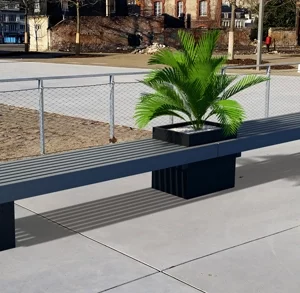 BANQUETTE DOUBLE AVEC JARDINIÈRE CONTEMPORAINE