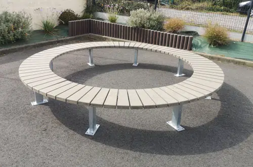 BANQUETTE QUART DE CERCLE CONTOUR DIAM.2M