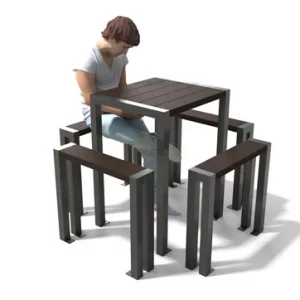 TABLE HAUTE AVEC ASSIS-DEBOUT ÉLÉGANCE