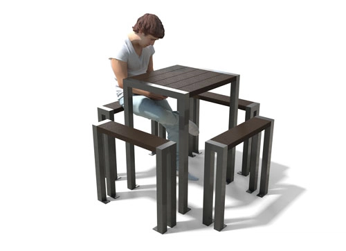 TABLE HAUTE AVEC ASSIS-DEBOUT ÉLÉGANCE
