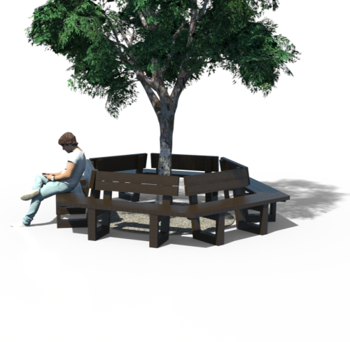 TOUR D'ARBRE ESCAPADE AVEC DOSSIER Ø350 CM